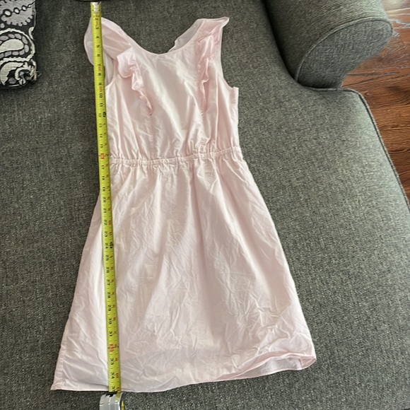 J.Crew Factory Light Pink Cotton Ruffle Shift Short Casual Dress - Picture 7 of 9